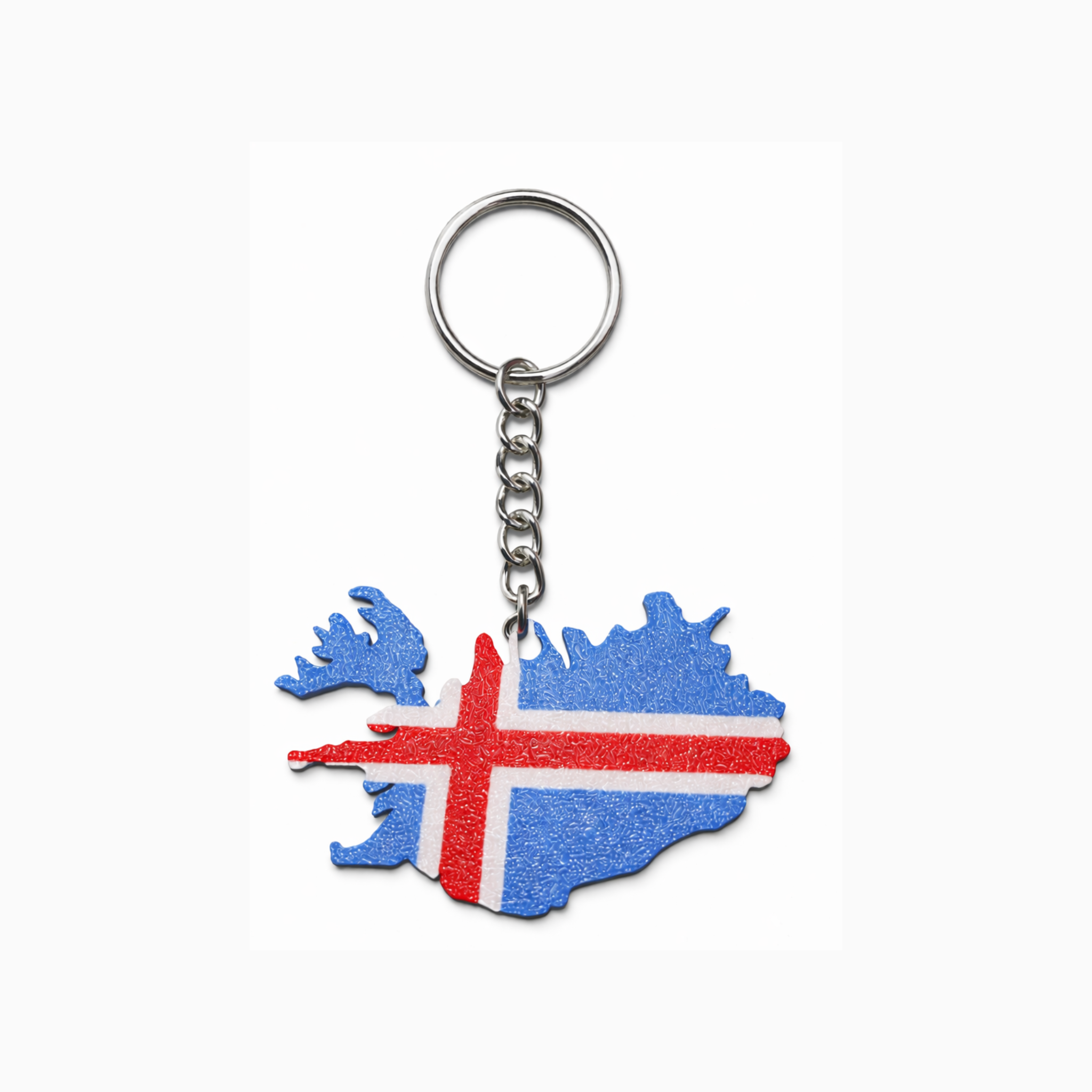 Iceland Map Keychain