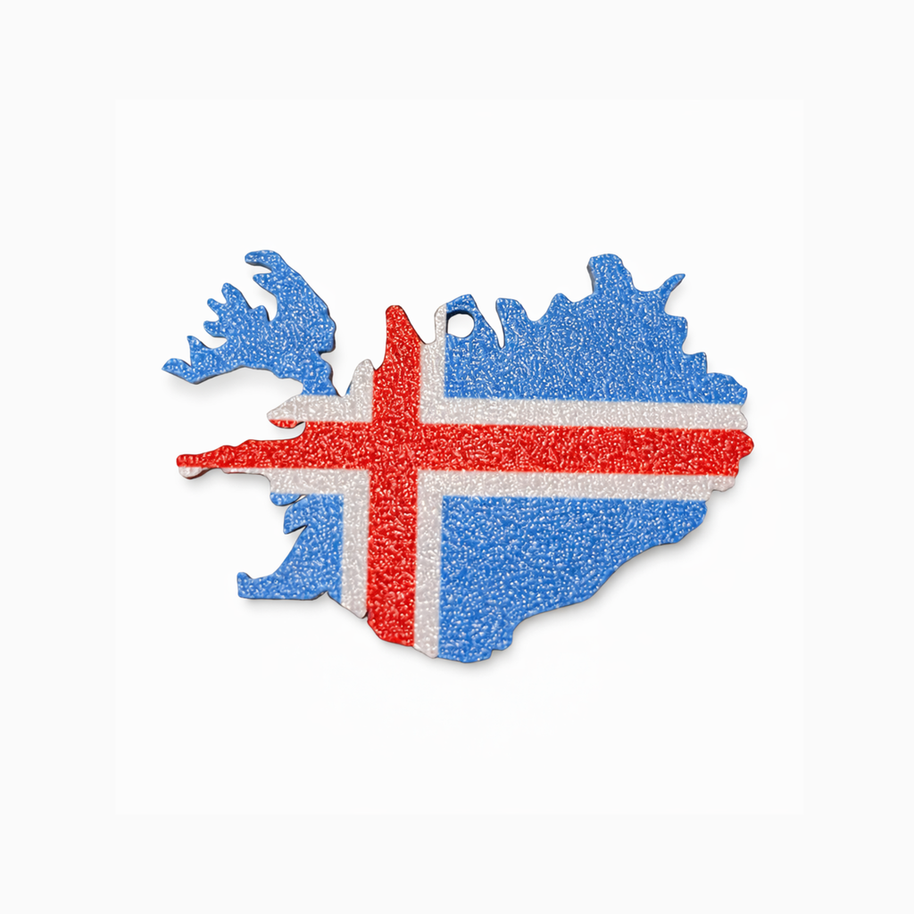 Iceland Map Keychain
